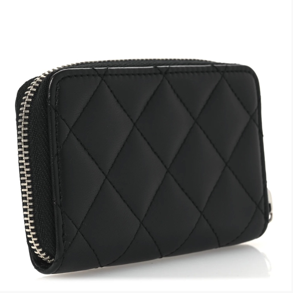 CHANEL - COIN PURSE - Wallet -- Quilted Lambskin Leather - Picture 2 of 14